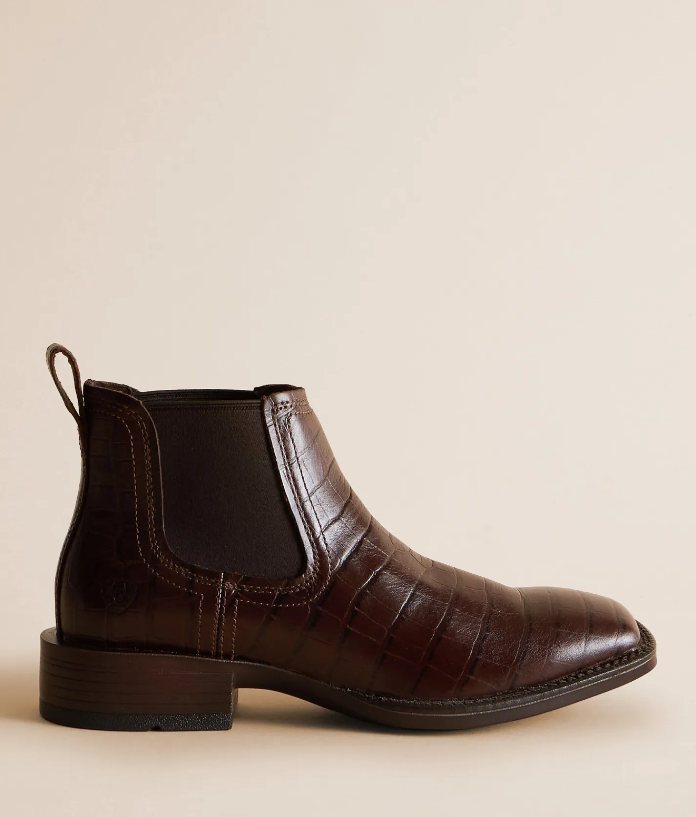 Shoes | Ariat Booker Leather Chelsea Boot Chocolate Croc Print
