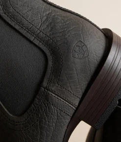 Ariat Booker Leather Chelsea Boot Charcoal Grey Hippo Print Sale