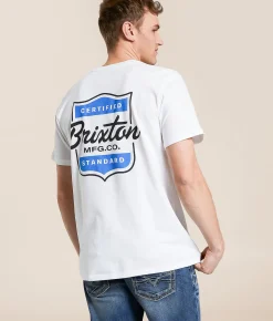 Brixton Booker T-Shirt White New