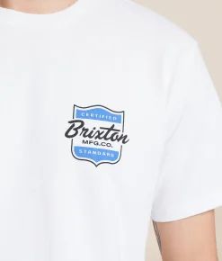 Brixton Booker T-Shirt White New