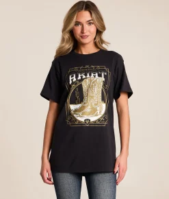 Tops | Ariat Boot Boyfriend T-Shirt Black