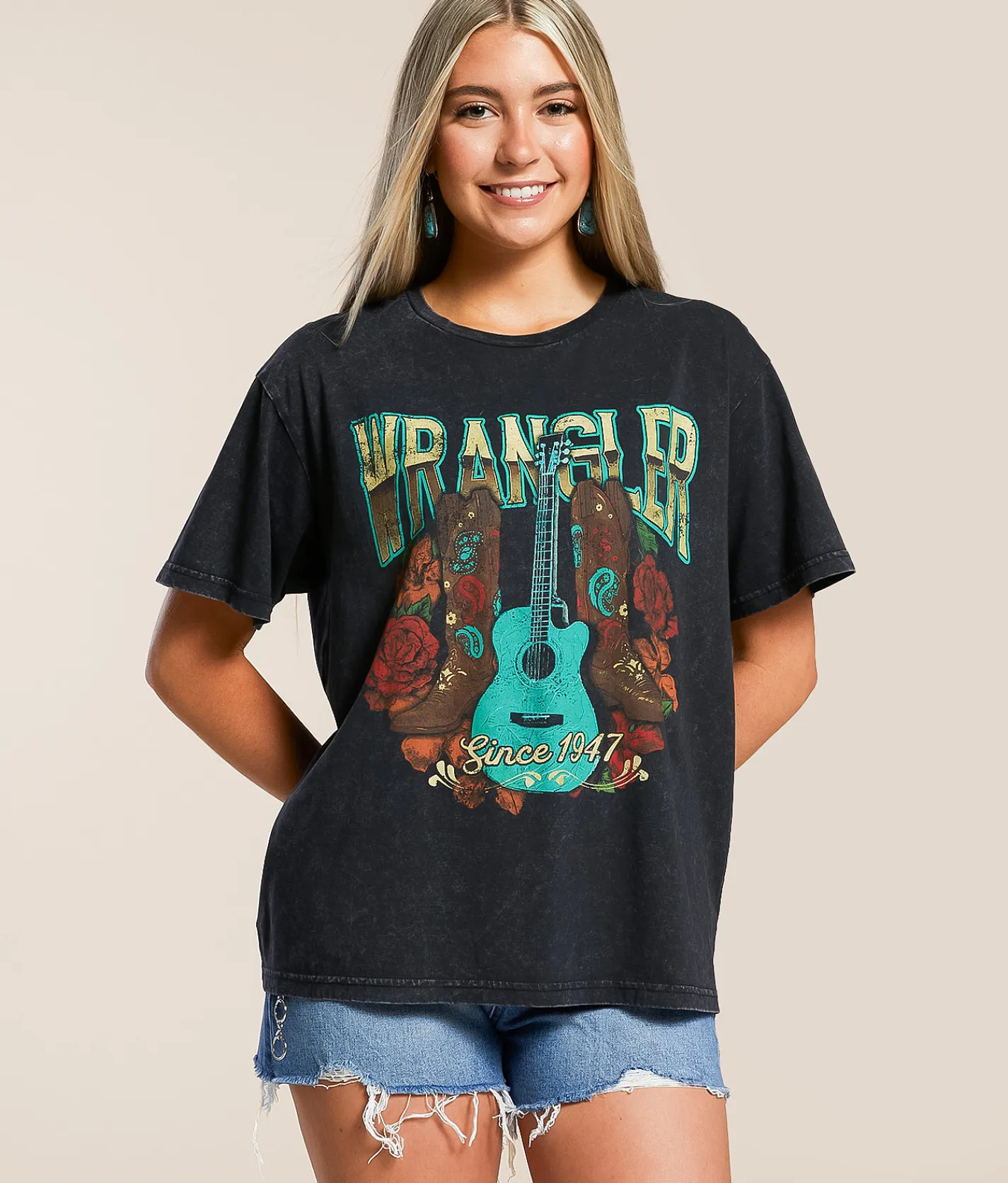 Tops | Wrangler® Boots & Song T-Shirt Black Beauty
