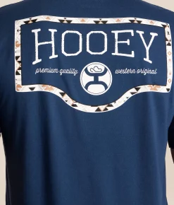 Hooey Borderline T-Shirt Blue Clearance