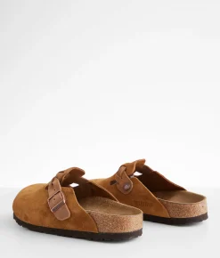 Birkenstock® Boston Braided Soft Suede Clog Mink Clearance
