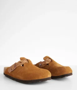 Birkenstock® Boston Braided Soft Suede Clog Mink Clearance