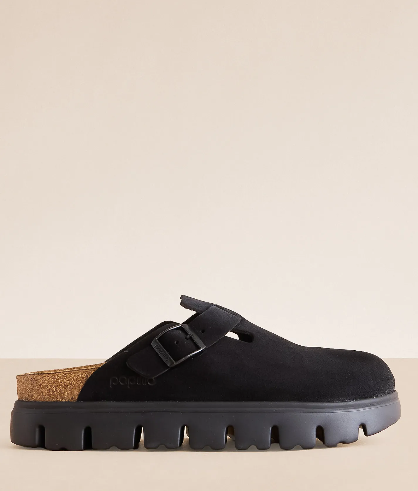 Shoes | Papillio by Birkenstock® Boston Chunky Suede Clog Black Suede