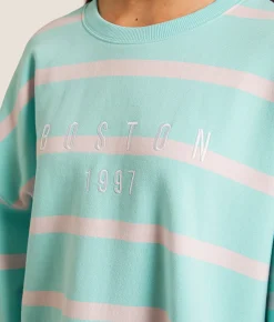 Tops | FITZ + EDDI Boston 1997 Oversized Pullover Blue Pink