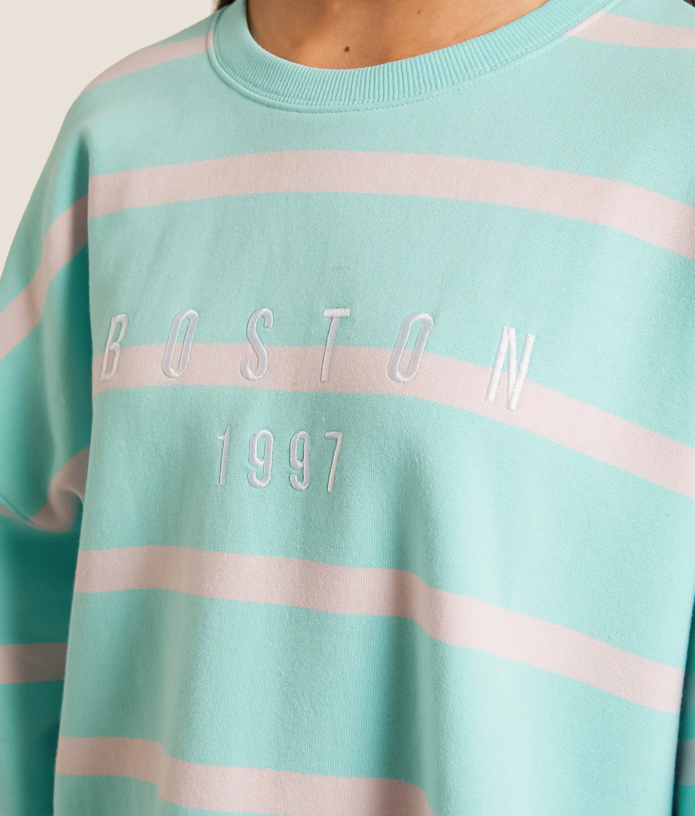 Tops | FITZ + EDDI Boston 1997 Oversized Pullover Blue Pink