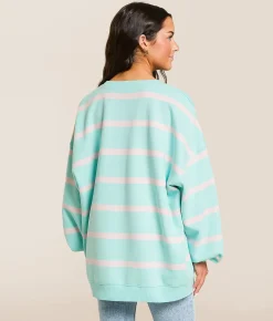 Tops | FITZ + EDDI Boston 1997 Oversized Pullover Blue Pink
