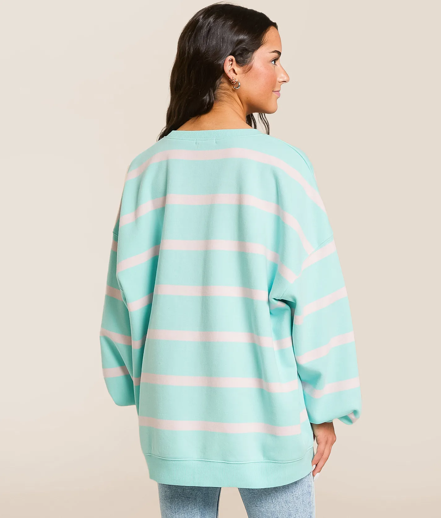 Tops | FITZ + EDDI Boston 1997 Oversized Pullover Blue Pink