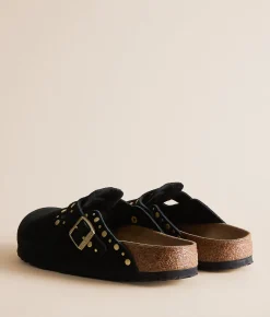 Shoes | Birkenstock® Boston Rivets Suede Clog Black
