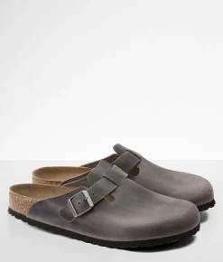 Activewear|Shoes | Birkenstock® Boston Soft Leather Clog Oiled Leather Iron