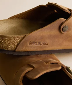 Birkenstock® Boston Soft Leather Clog Cognac Oiled Leather Hot