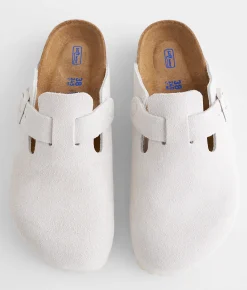 Birkenstock® Boston Soft Suede Clog Antique White Discount