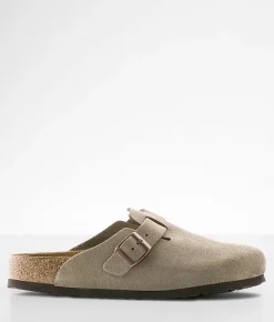 Activewear|Shoes | Birkenstock® Boston Soft Suede Clog Suede Taupe