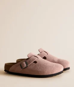 Birkenstock® Boston Suede Clog Pink Clay Discount