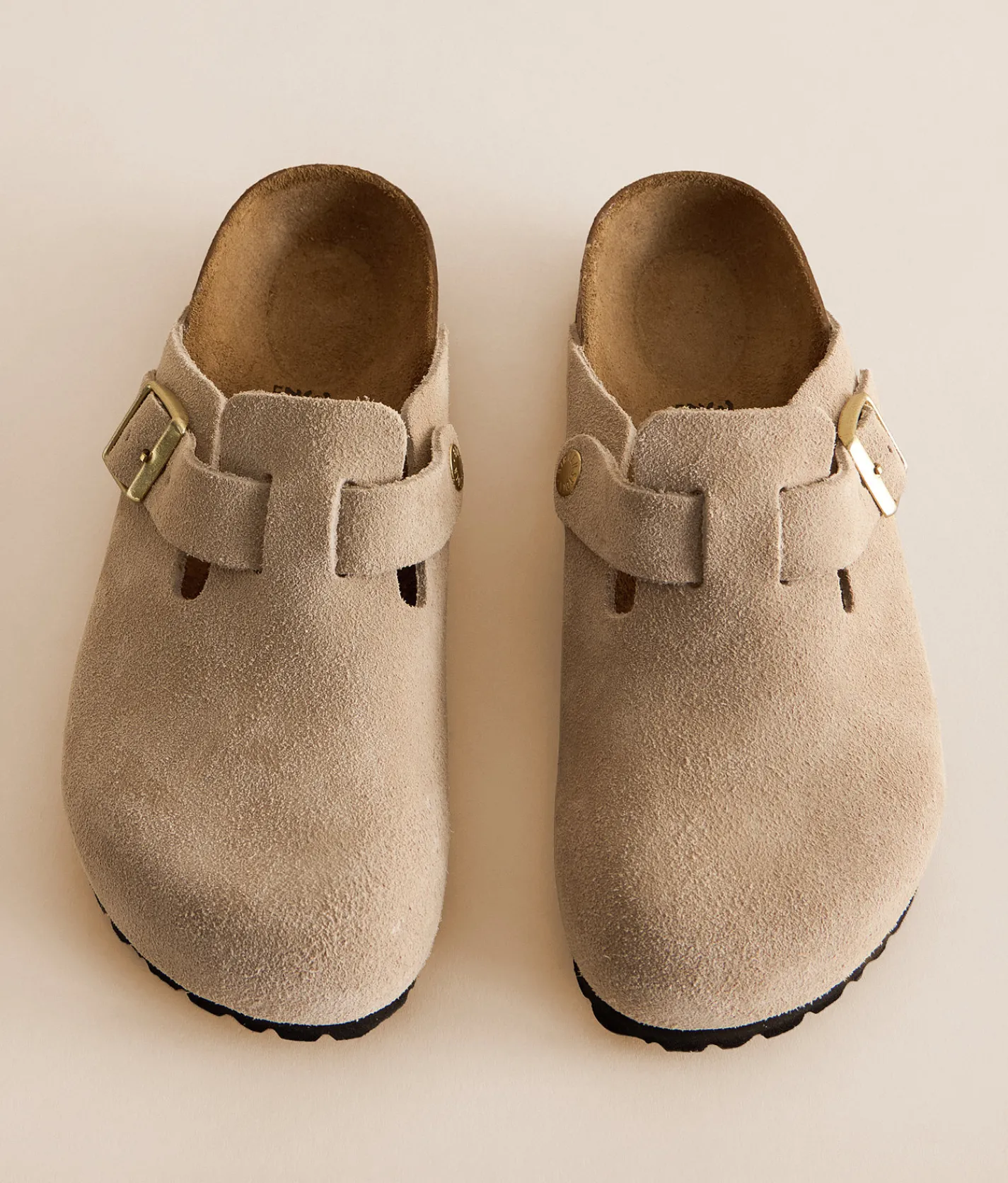 Birkenstock& #174 Boston Suede Clog Sandcastle New