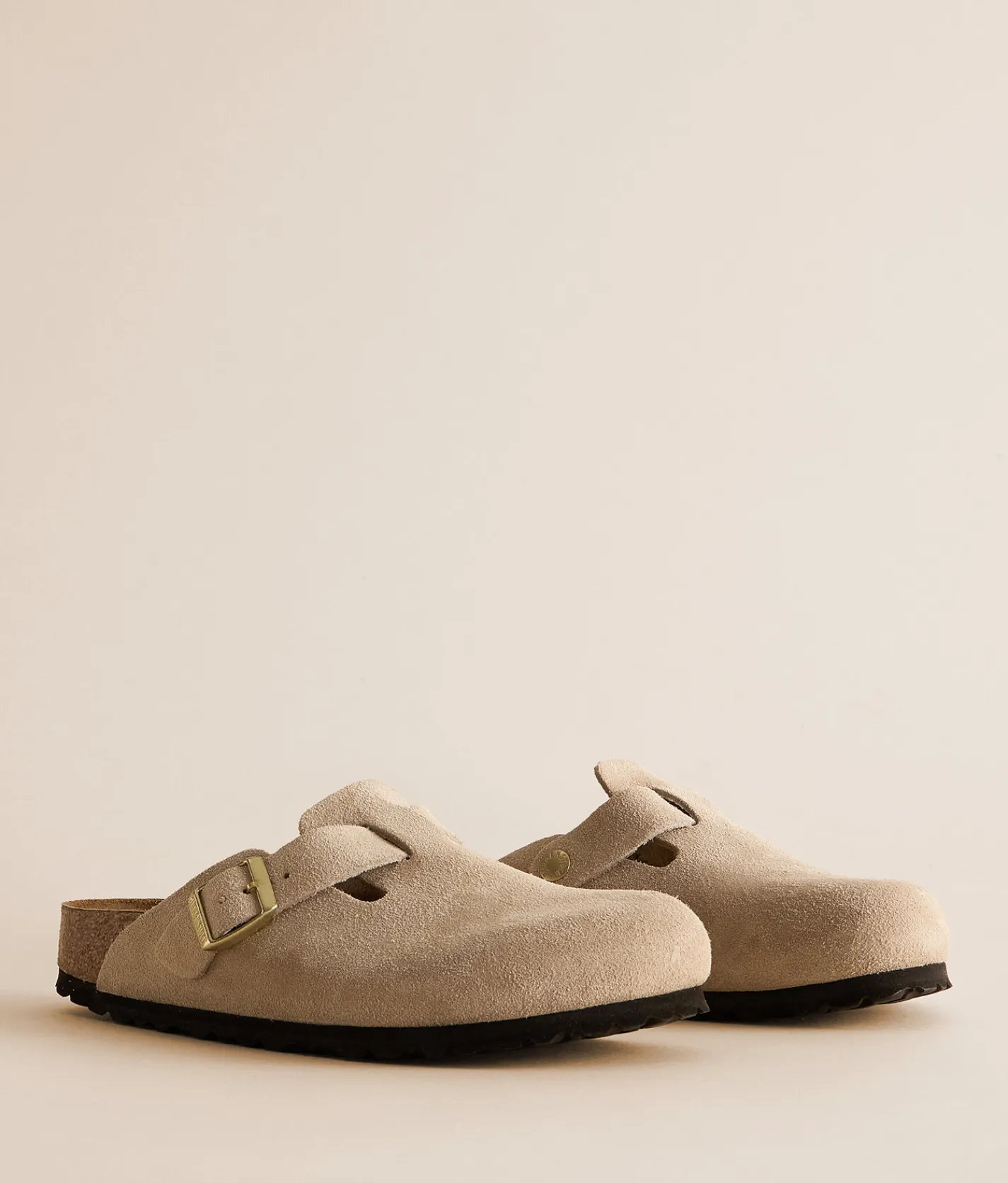 Birkenstock& #174 Boston Suede Clog Sandcastle New