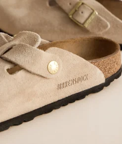 Birkenstock& #174 Boston Suede Clog Sandcastle New