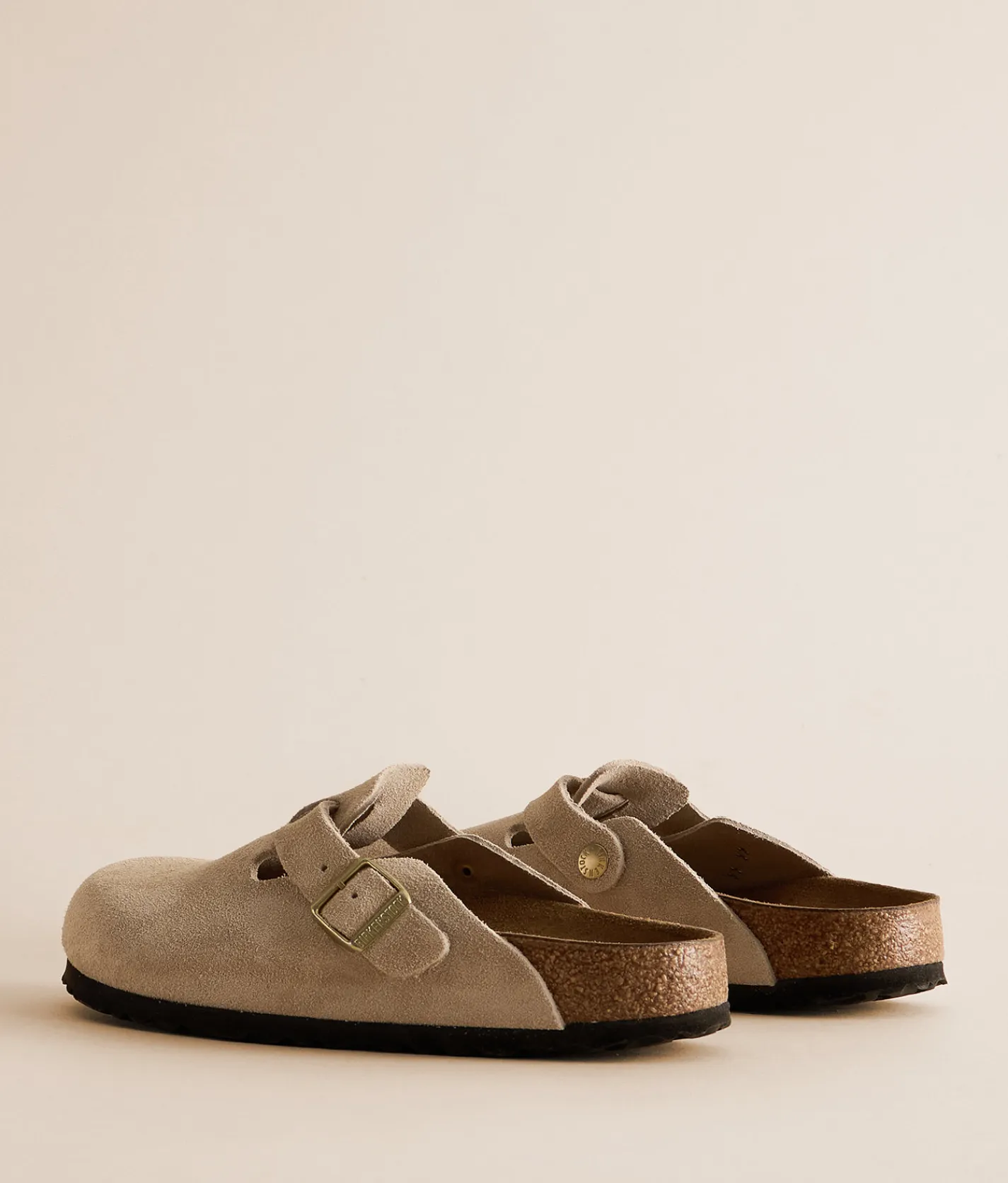 Birkenstock& #174 Boston Suede Clog Sandcastle New