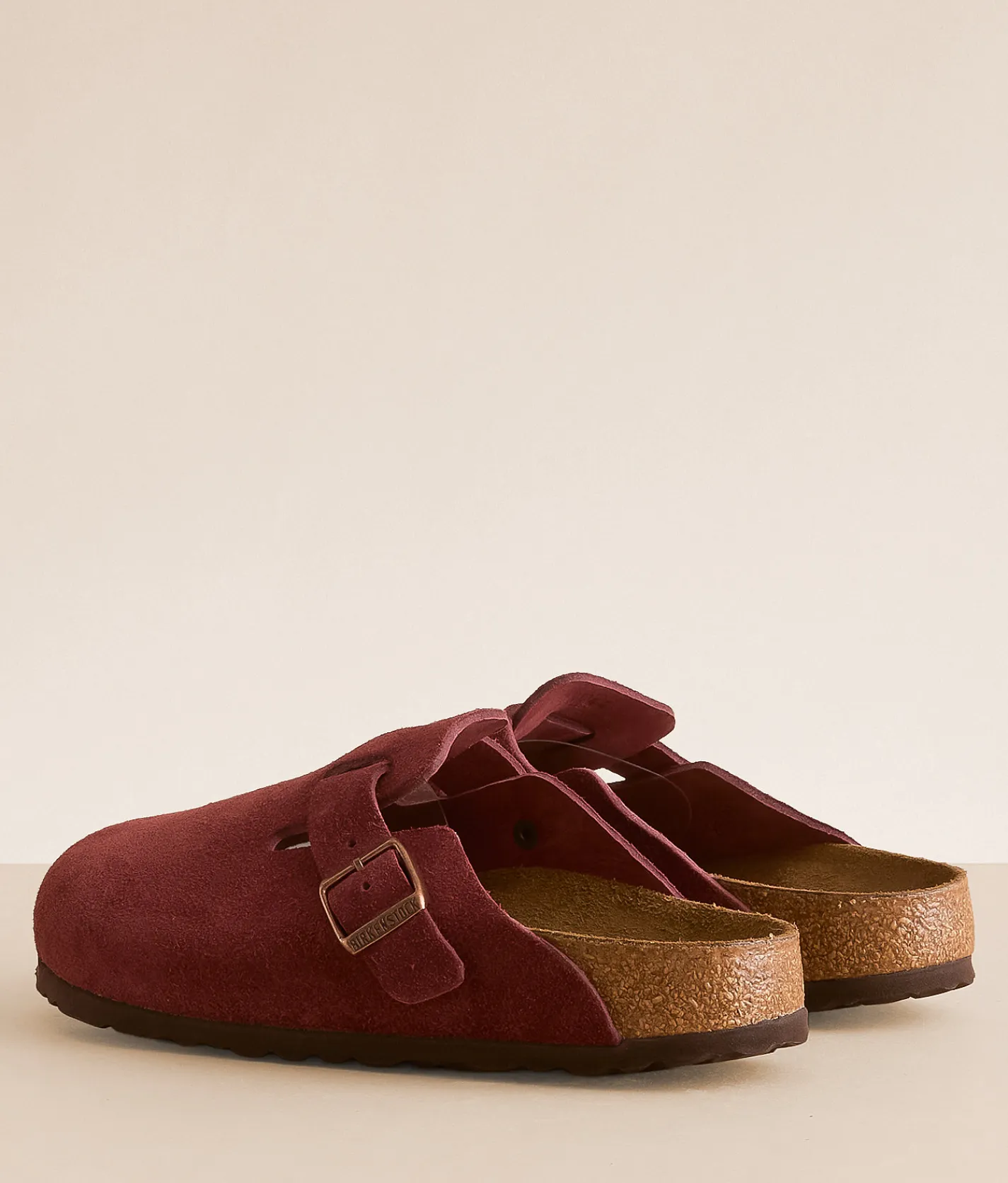 Birkenstock® Boston Suede Clog Zinfandel