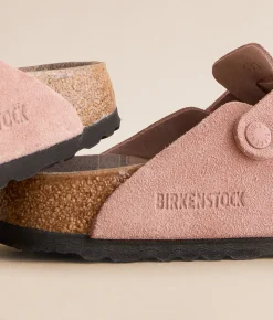 Shoes | Birkenstock® Boston Varsity Suede Clog Pink Clay