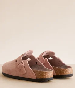 Shoes | Birkenstock® Boston Varsity Suede Clog Pink Clay