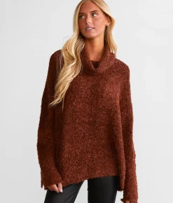 BKE Boucle Yarn Oversized Sweater Rooibos Tea Online
