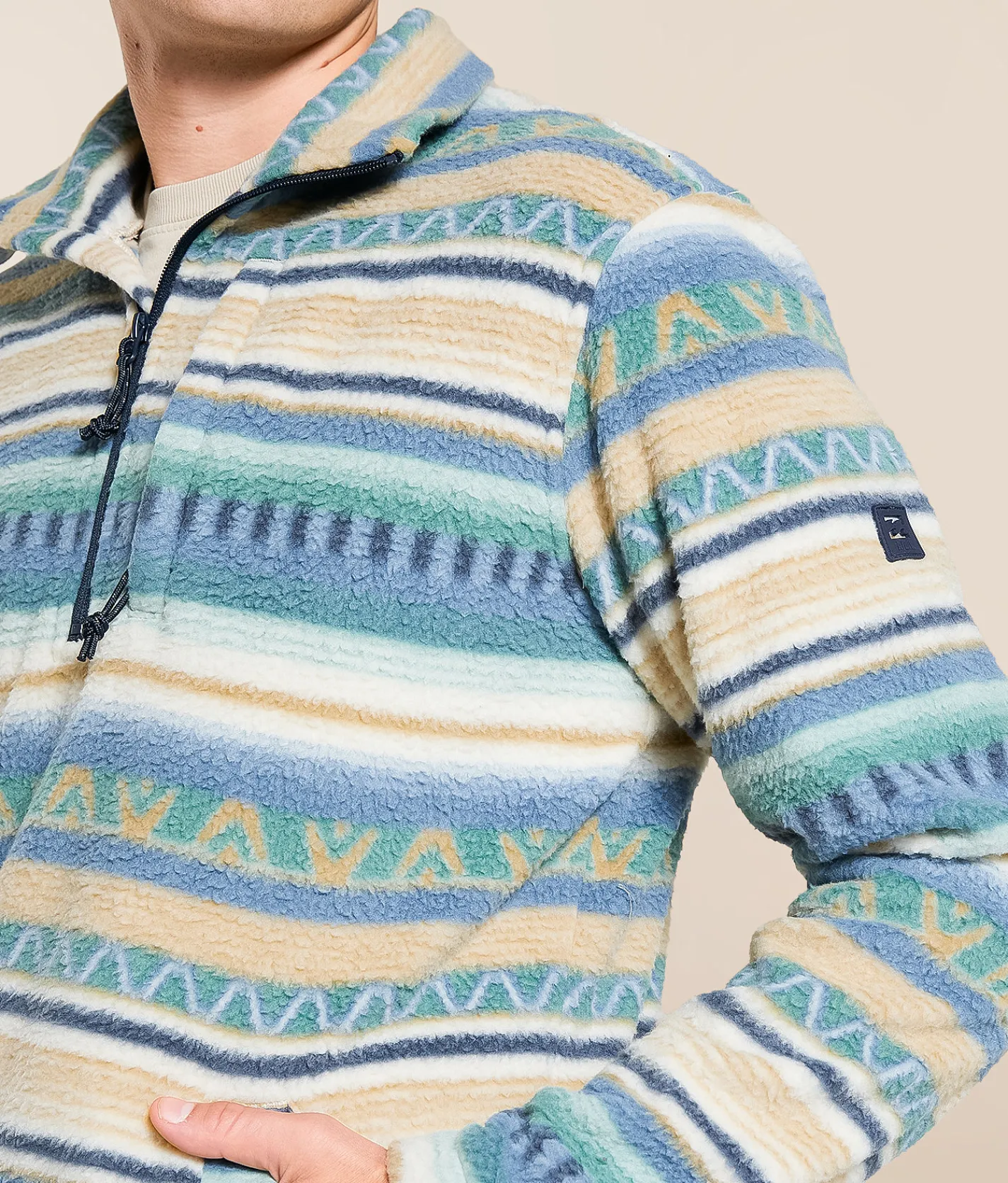 Billabong Boundary Fleece Pullover Dark Stone Hot
