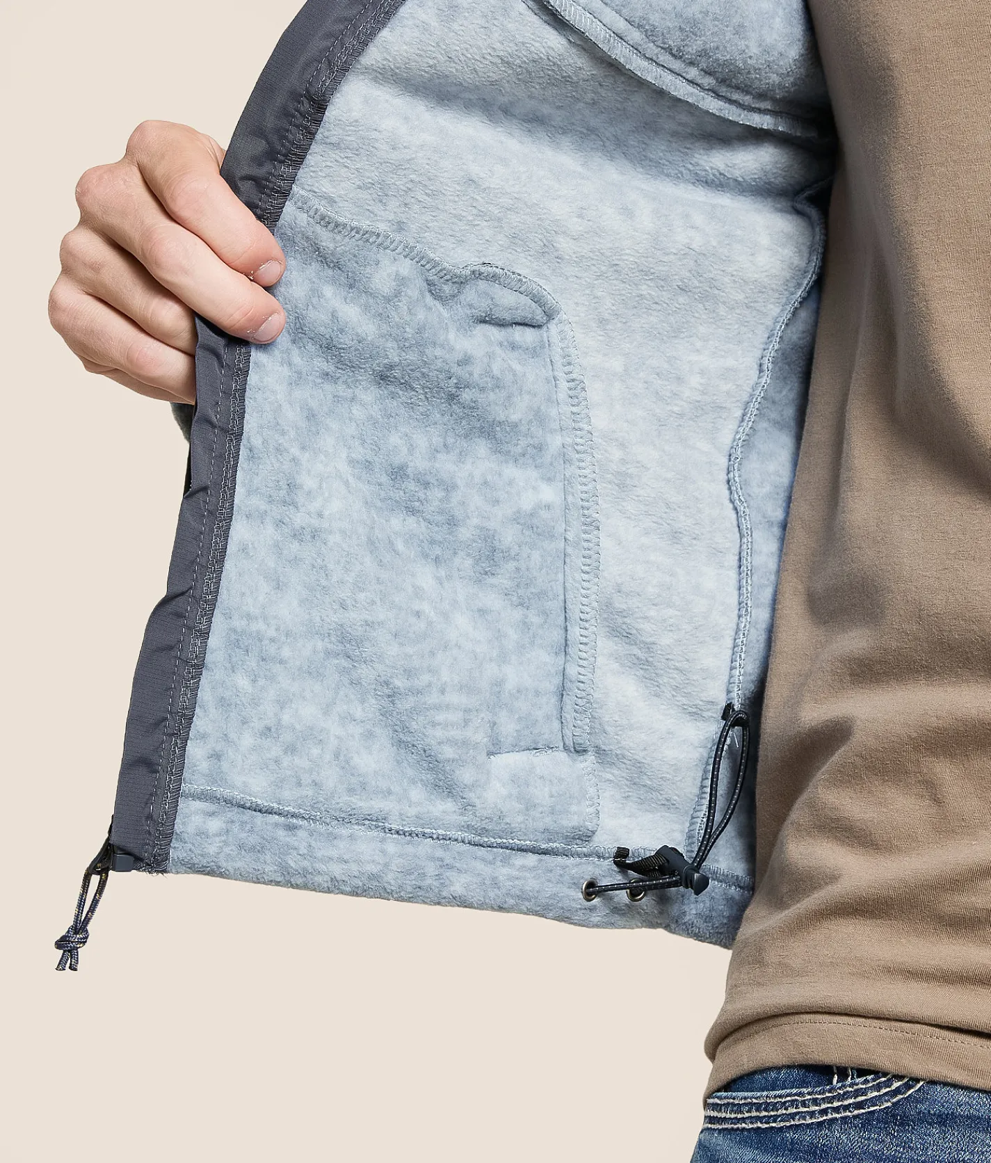 Tops|Coats & Jackets | Billabong Boundary Lite Fleece Hooded Jacket Steel Blue