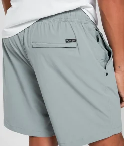 Bottoms|Activewear | Maven Co-op Bow Performance Stretch Short Washed Teal