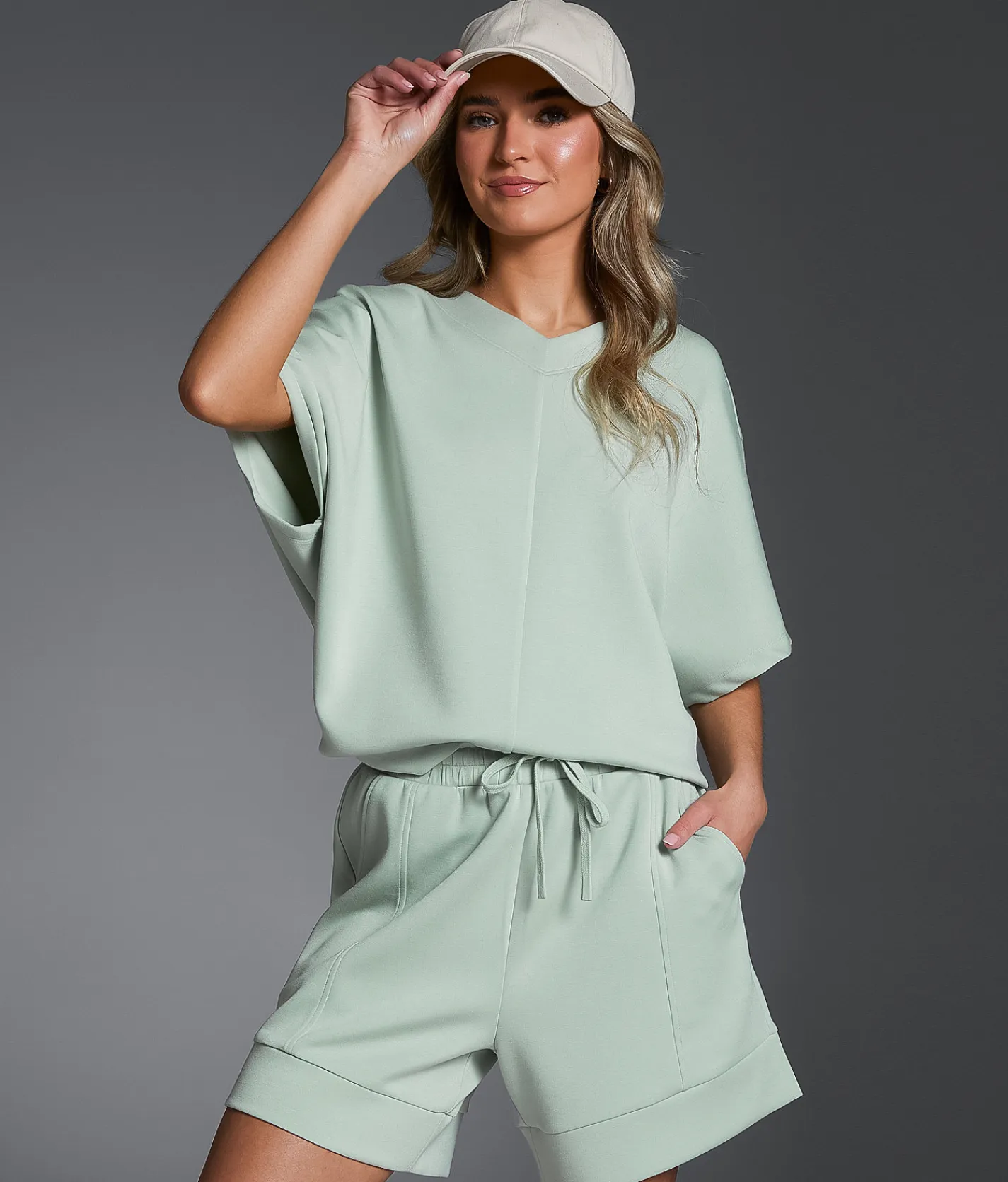 Buckle Black Boxy Dolman Top Ice Mint Hot