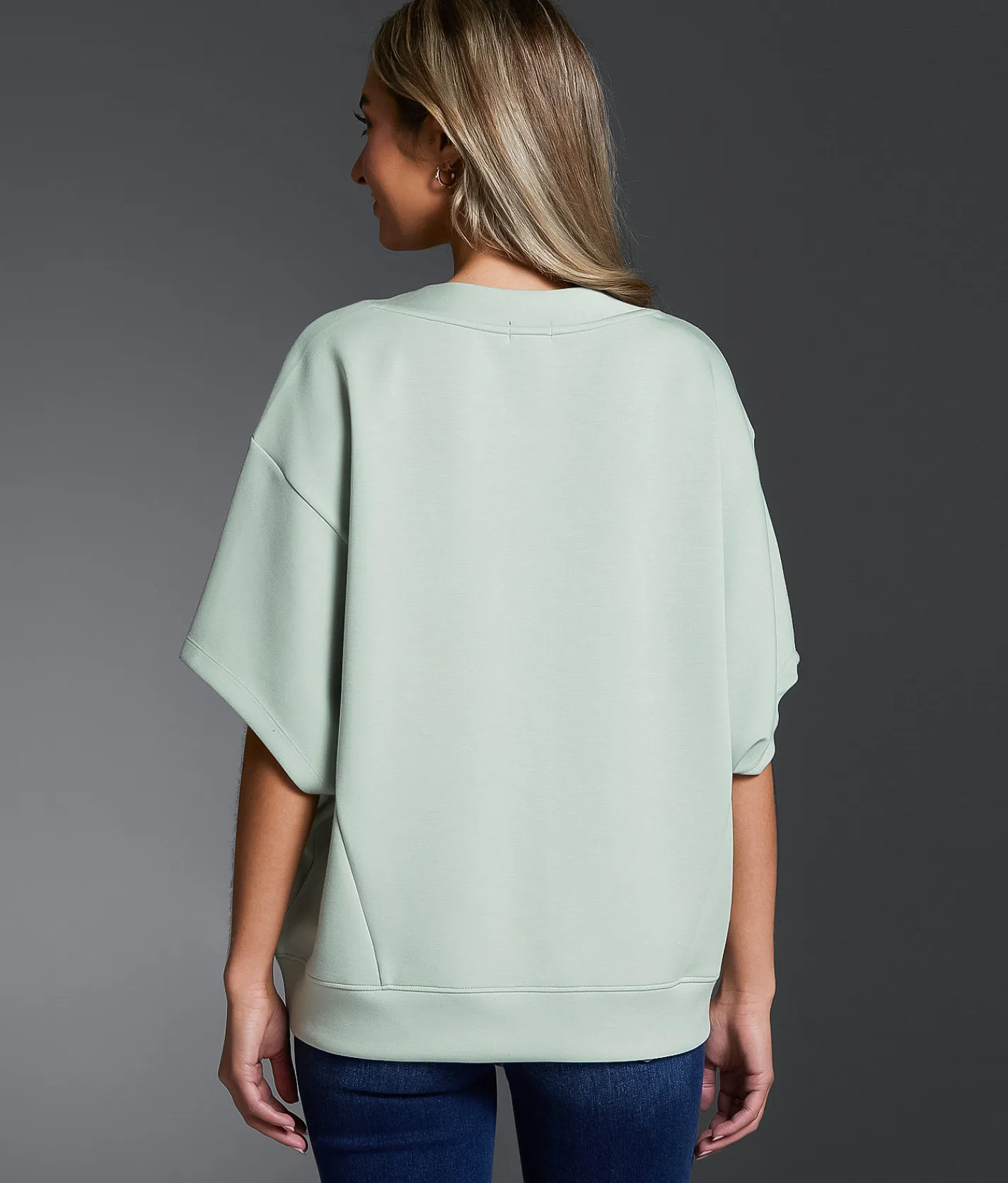Buckle Black Boxy Dolman Top Ice Mint Hot