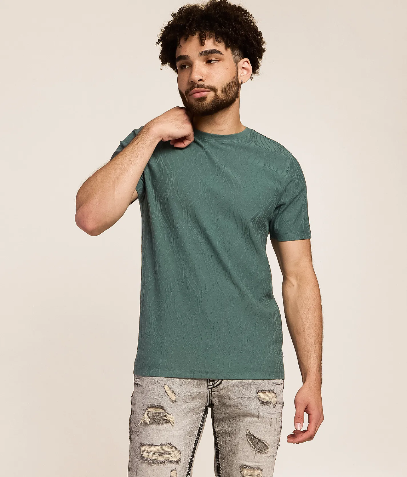 Tops | Nova Industries Boxy T-Shirt Silver Pine