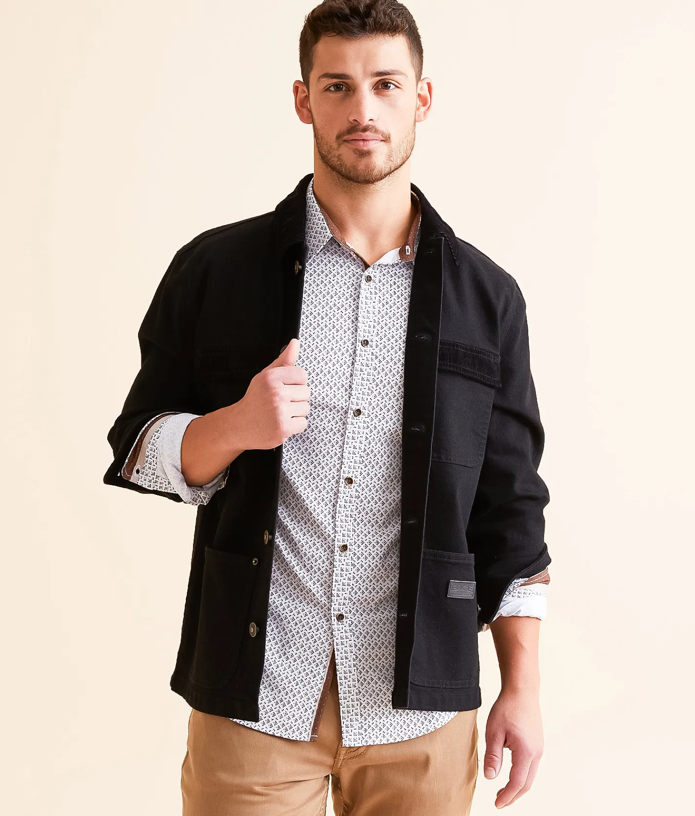 BKE Bradley Denim Stretch Jacket Black Sale
