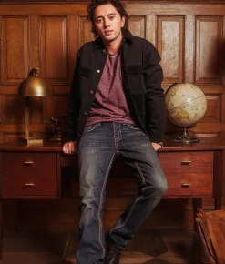 BKE Bradley Denim Stretch Jacket Black Sale
