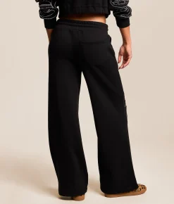 Bottoms | True Religion Branded Applique Wide Leg Pant Jet Black