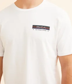 Graphic T-Shirts | RVCA Brand Plate T-Shirt White