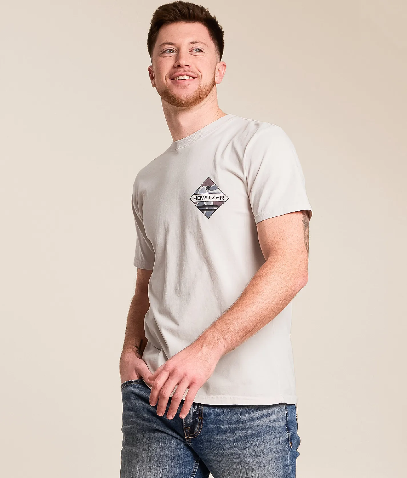 Howitzer Brave T-Shirt White Down Clearance