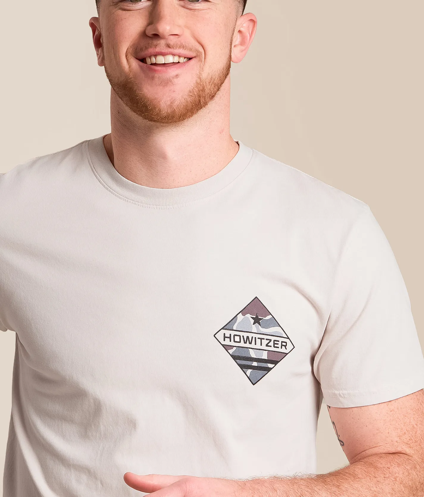 Howitzer Brave T-Shirt White Down Clearance