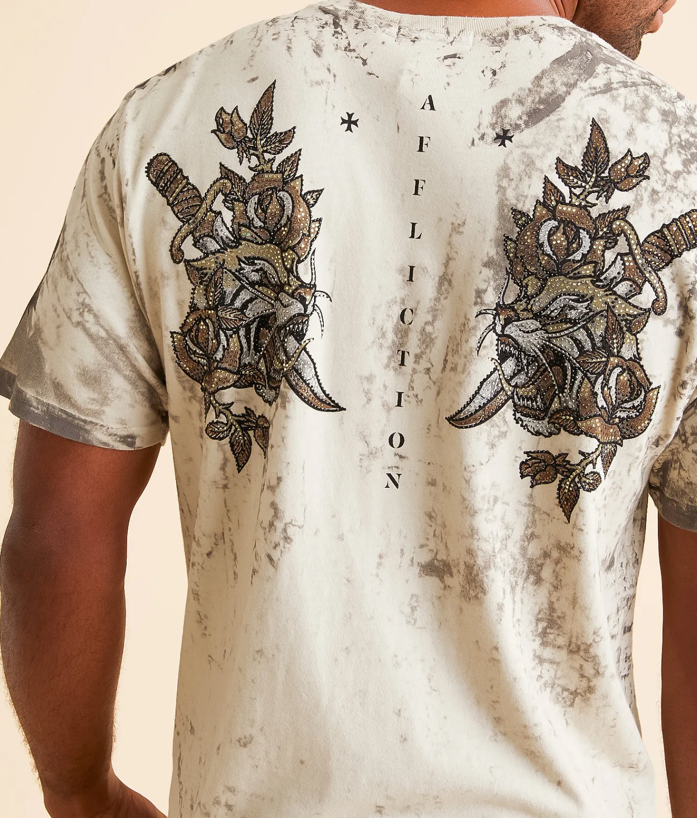 Graphic T-Shirts | Affliction Brawl City T-Shirt Light Tobacco