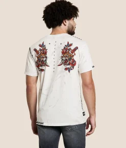Affliction Brawl City T-Shirt White Clearance