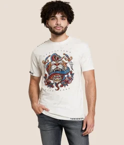 Affliction Brawl City T-Shirt White Clearance
