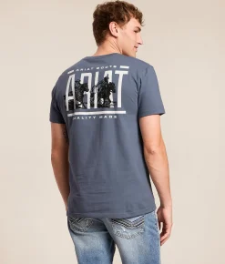 Tops|Graphic T-Shirts | Ariat Breathru Broncos T-Shirt Grisalle
