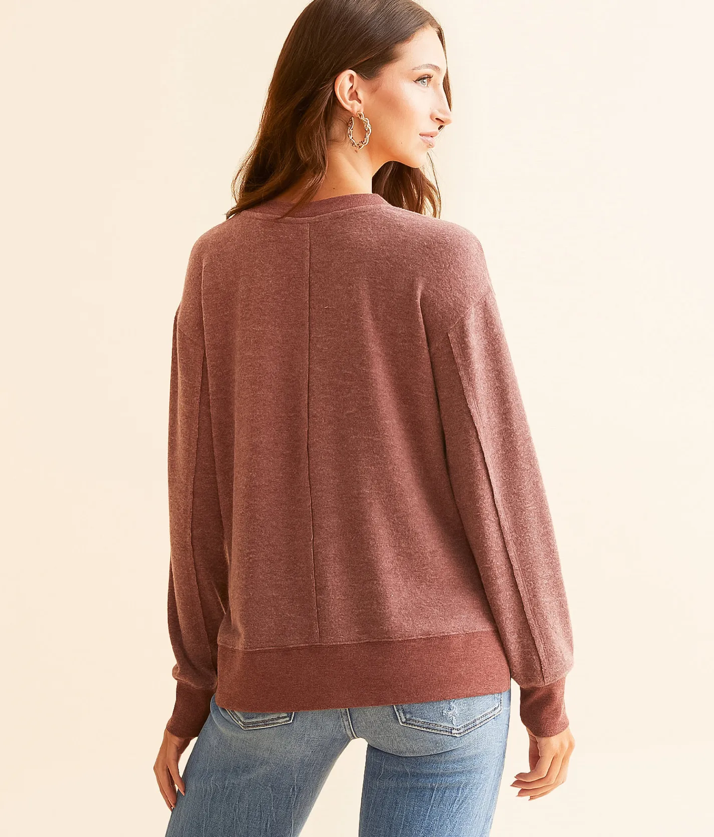 White Crow Bree Brushed Top Maroon Clearance