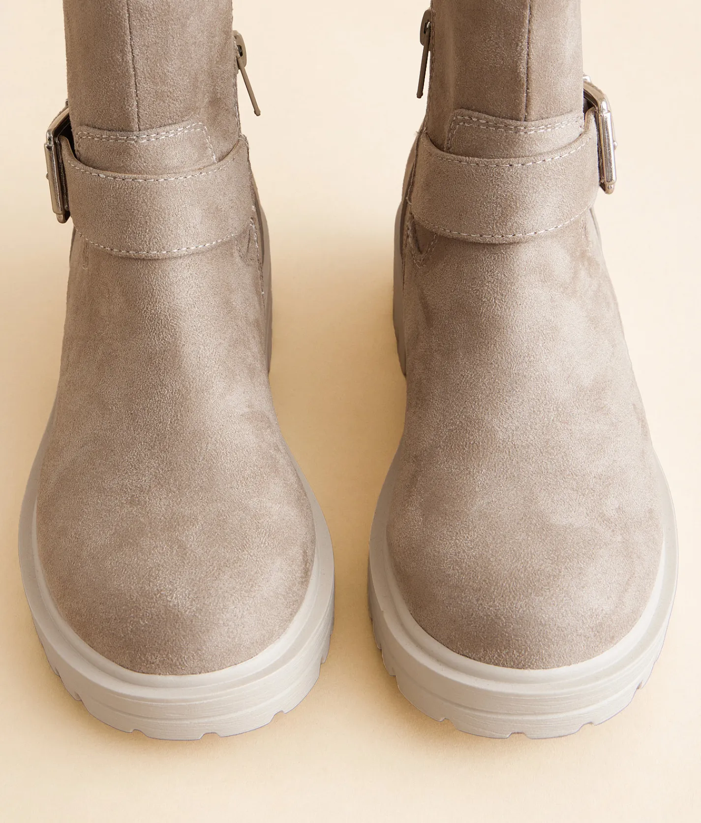 Soda Brenda Lug Ankle Boot Grey Sale