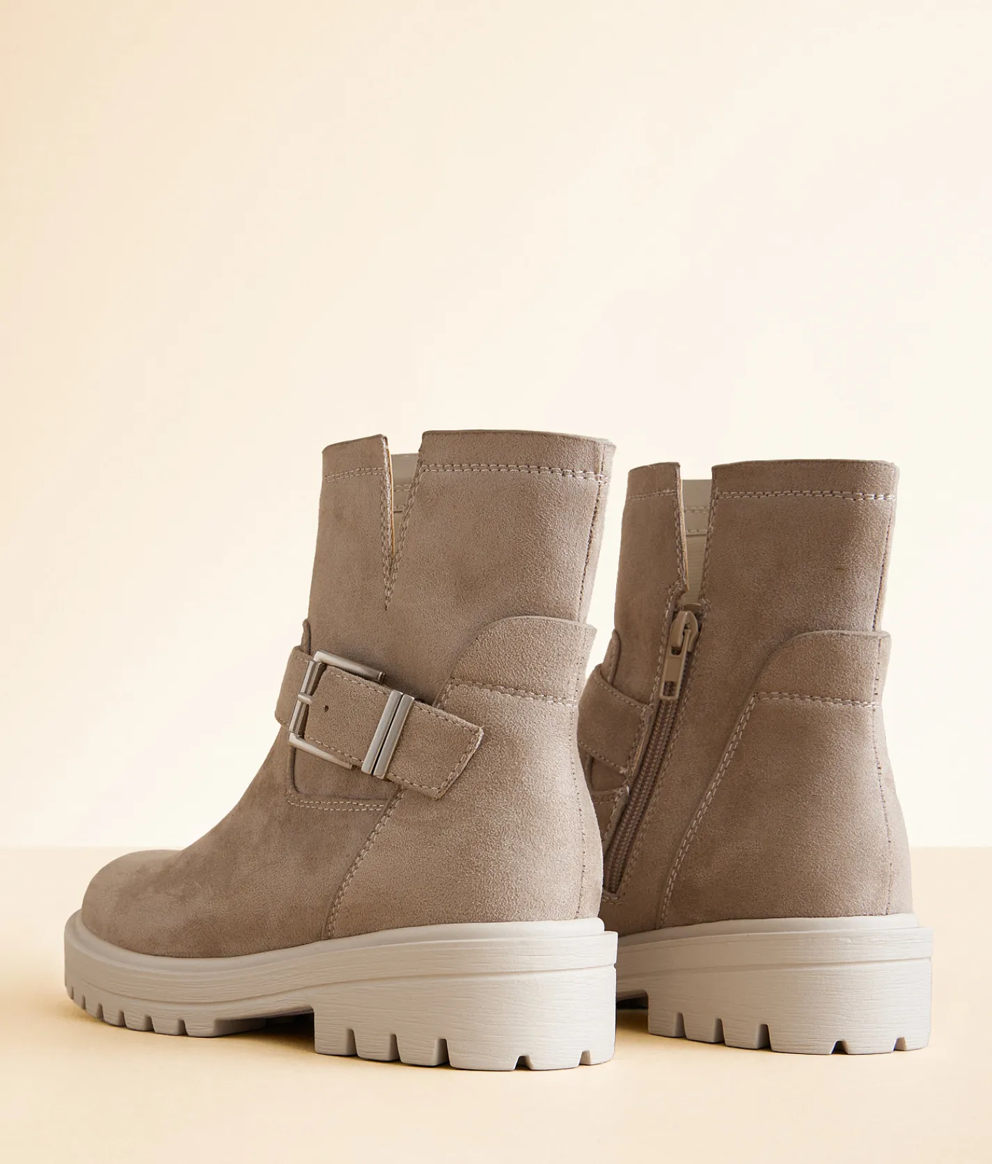 Soda Brenda Lug Ankle Boot Grey Sale