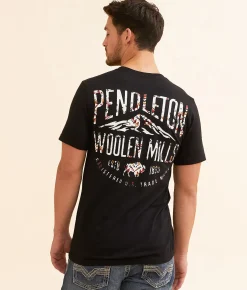 Graphic T-Shirts | Pendleton Bridge Creek Mountain T-Shirt Black
