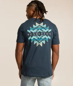 Pendleton Bridge Creek Vintage T-Shirt Navy Blue Outlet
