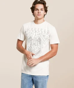 Tops|Graphic T-Shirts | American Fighter Brighton T-Shirt Lunar Rock